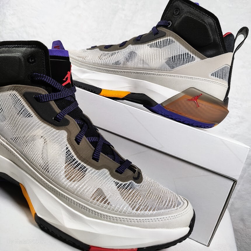 Air Jordan 37 US 13 Mens White Black Purple Nike Basketball Retro DD6958 060 New thumbnail 10