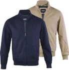 Mens Kensington Classic Harrington Zip Up Jacket Premium Cotton  S-XXL