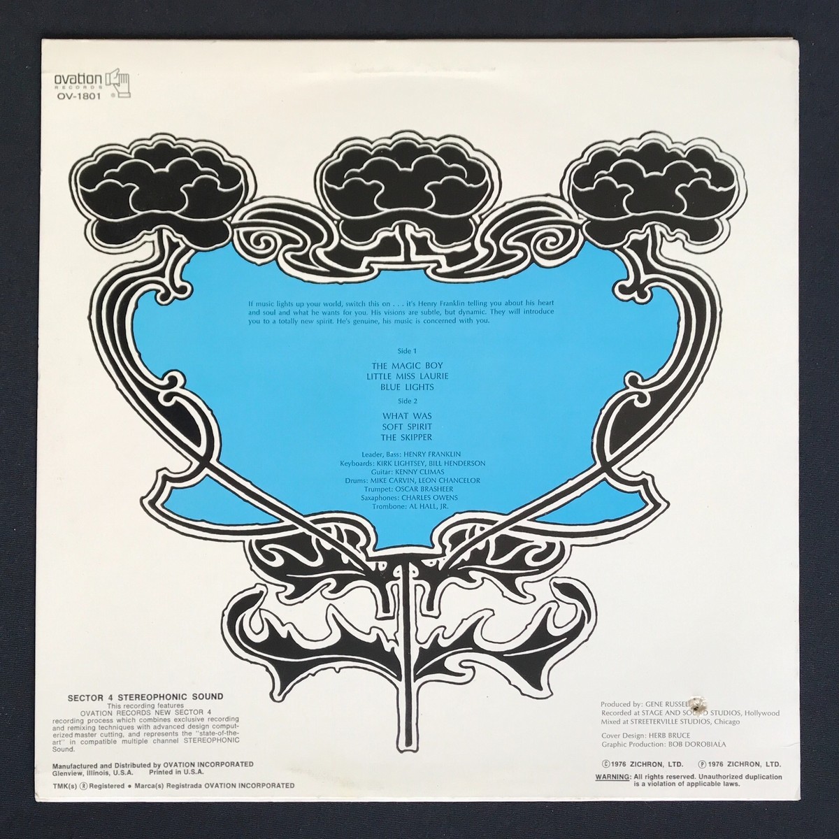 洋楽 Henry Franklin Blue Lights ovation HENRY FRANKLIN - Blue Lights - rare USA OVATION Soul-Jazz LP OV