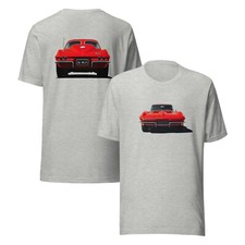 1963 Red Split Window Vette C2 T-shirt For Classic Car Fans