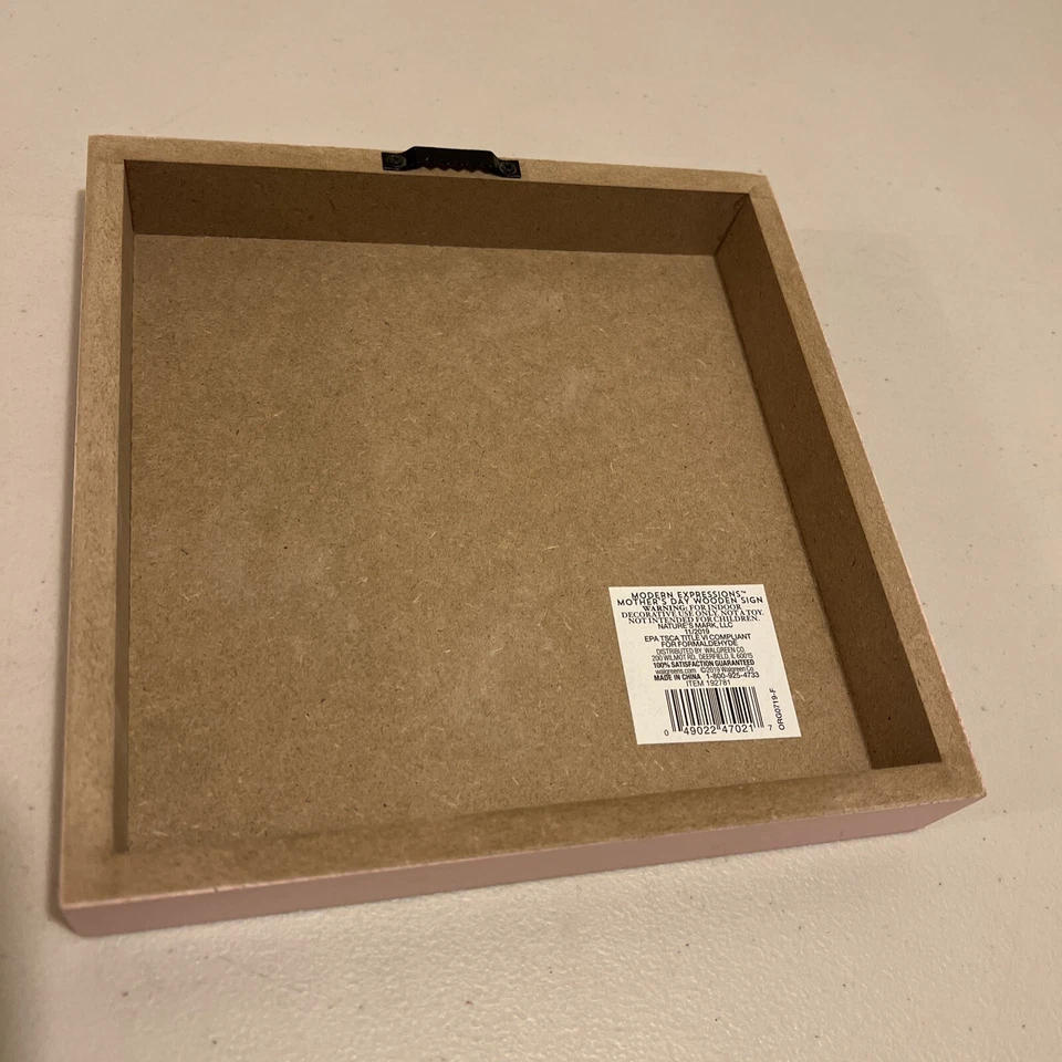 Letrero de madera Modern Expressions día de la madre decoración del hogar 8”X8”X1,5” usado Foto 3 de 4