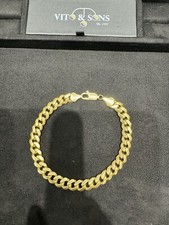 Men’s Heavy 18ct Yellow Gold Solid Curb Bracelet 48.3g 9.5”
