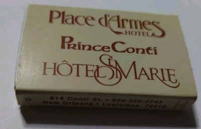 Vintage Box of Matches Place d'Armes Hotel New Orleans French Quarter Unstruck