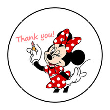 30 THANK YOU MOUSE STICKERS ENVELOPE SEALS LABELS 1.5" ROUND CUSTOM MADE