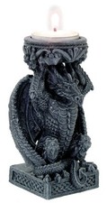 Drachen Teelichthalter Kerzenhalter Gothic Fantasy Drache Dragon 766-3972