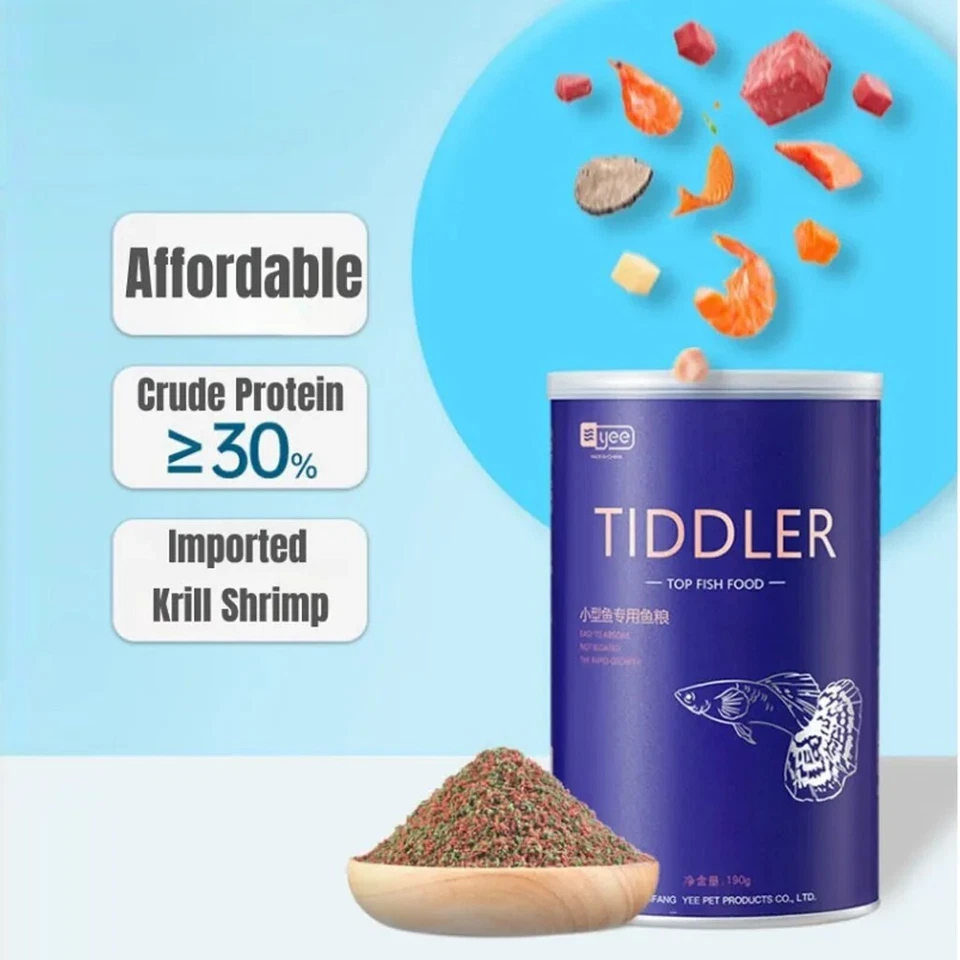 Alimento para peces pequeños de acuario para peces pequeños Guppies Bettas Tetras Foto 3 de 4