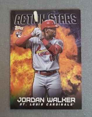 2023 Topps Update JORDAN WALKER Cardinals rc Action Stars Rookie BLACK 205/299