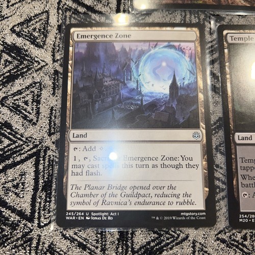 MTG land lot Foil Mountain, Temple Of Malady, Emergence Zone No