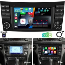 DAB+ Autoradio Für Mercedes Benz CLS E-Klasse W211 W219 GPS BT Android 15 2+64GB