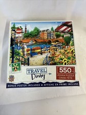 Master Pieces "Travel Diary" 550 Piece Jigsaw Puzzle 24x18 31974 VG COMPLETE