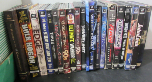 Wrestling DVDs WWE WWF RAW Wrestlemania lot of 19 DVD set anthology pre-owned
