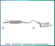 Auspuffanlage für Opel Corsa B 1.0 40KW Auspuff Mitteltopf Endtopf Schelle
