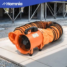 8" Exhaust Axial Fan 230W Ventilator Extractor 110V w/ 16ft PVC Duct Workshop