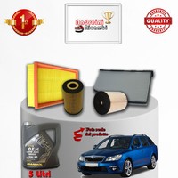 Inspektionskit Filter Und ÖL F. Skoda Octavia Ii 1.6 Tdi 77KW 105CV Von 2012->