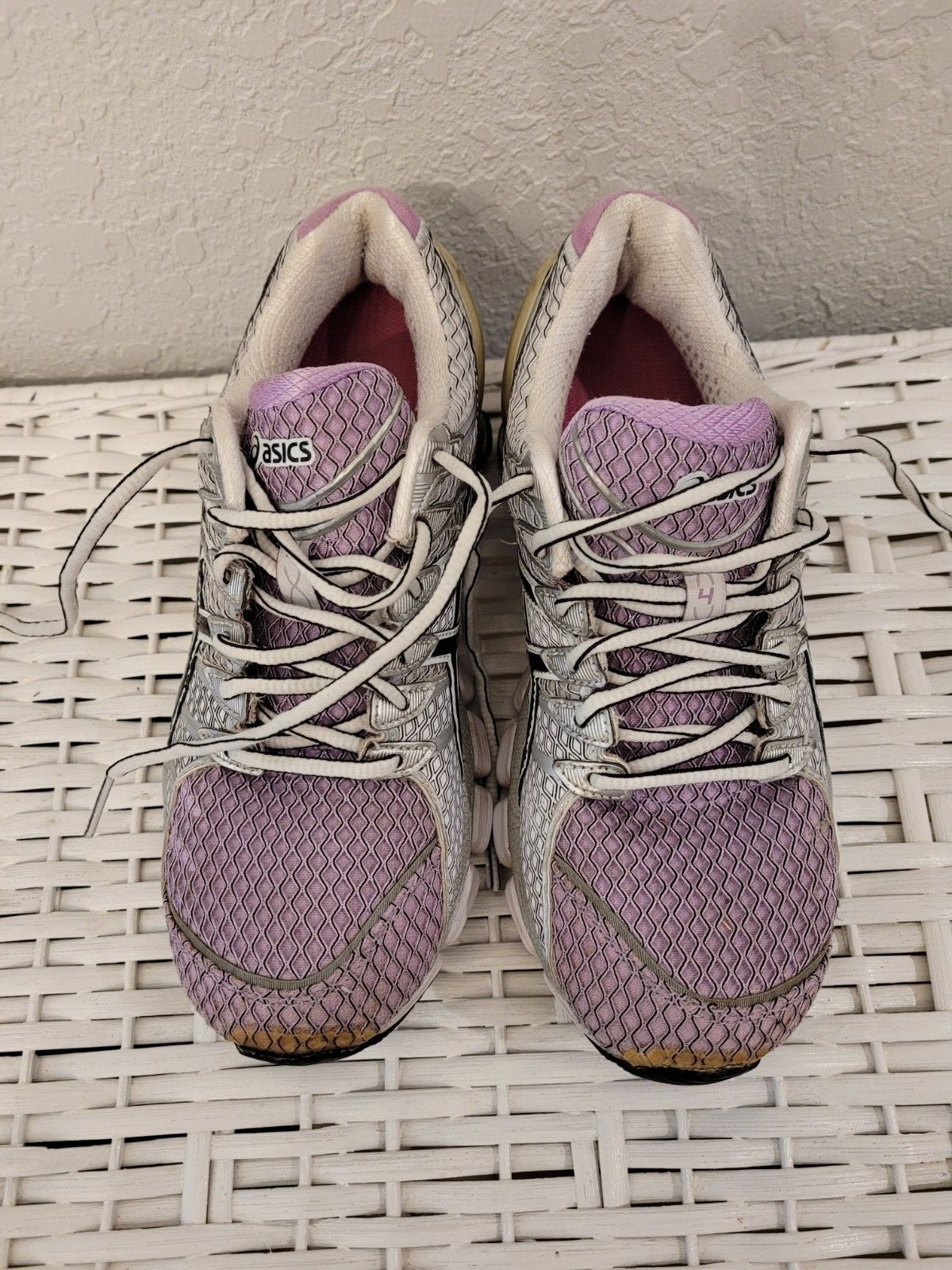 ASICS GEL-KINSEI4 RUNNING/WALKING SHOES SILVER PURPLE WOMENS SZ