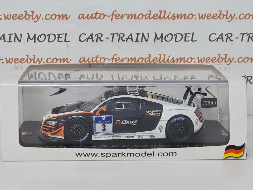 Audi R8 LMS ultra n°3 - 9th 24 Hours of Nurburgring 2013 - SPARK - 1:43 1/43 - Immagine 2 di 2