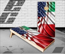 American Italian Wavy Flag Cornhole Boards Bean Bag Toss Game