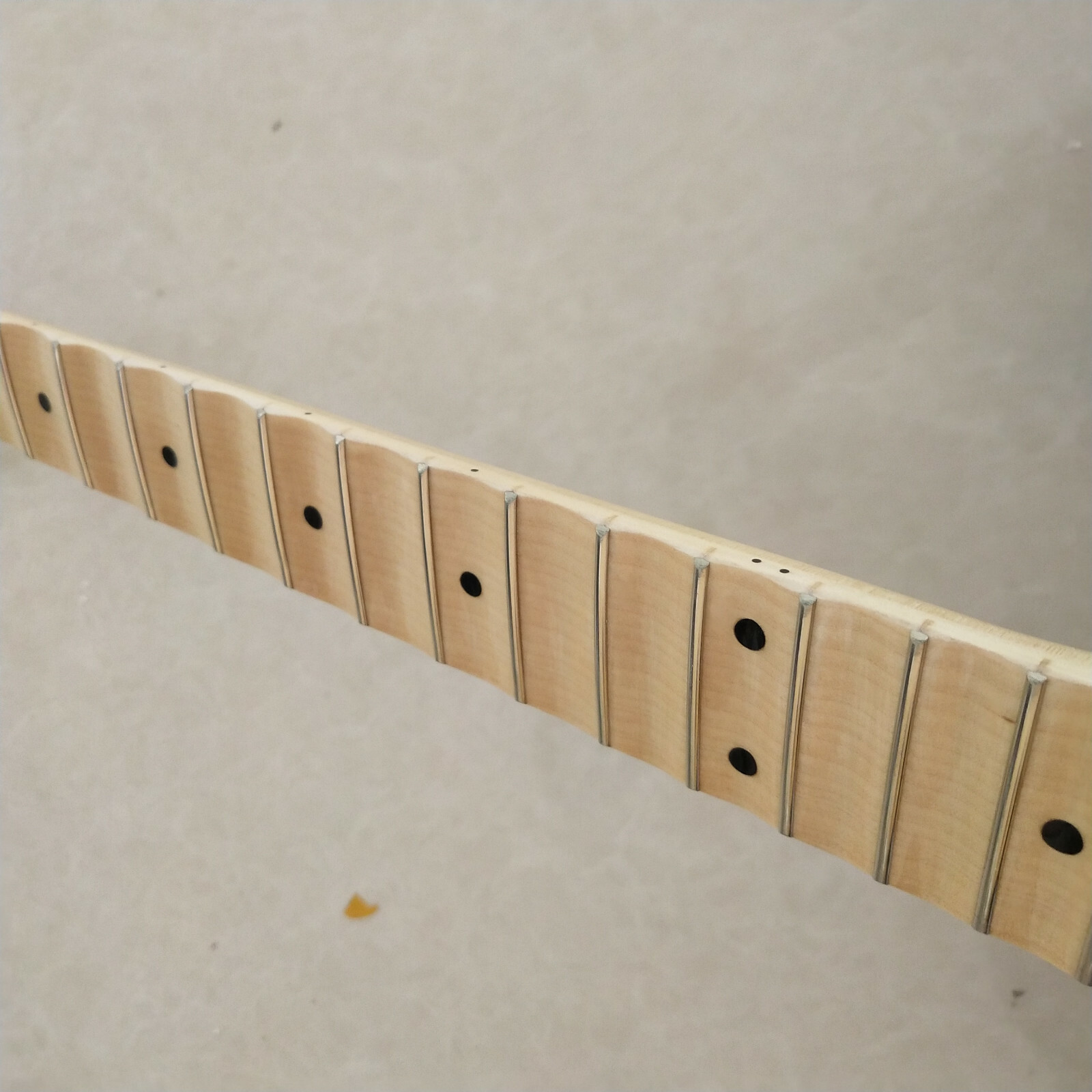 Reverse head Banana 24 Fret maple Electric Guitar Neck full scallop