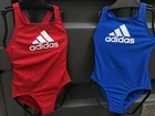 Girls Logo Adidas Bos Infinitex Swimmers Bathers Togs F/Post. Chlorine resistant