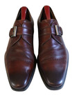 Magnanni Brown Burnished Leather Monk Strap Oxford Dress Shoe SZ 8.5M — photo 10