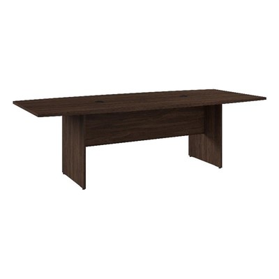 BBF 96''W Boat Shaped Engineered Wood Conference Table in Black Walnut