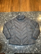 Lands' End Boy Girl Kids Winter Puffer Jacket Coat Black Medium 10-12