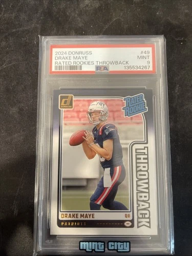 2024 Panini Donruss - Rated Rookies Throwbacks Drake Maye #49 (RC)