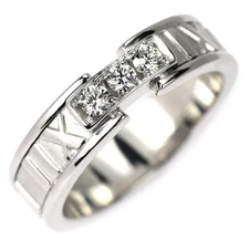 Tiffany & Co K18WG Diamond Ring Atlas - Auth free shipping from Japan- Auth SELB