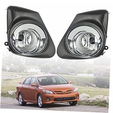 2Pcs Fog Light Assembly with Bulbs Switch Wiring Kit Replacement for Corolla