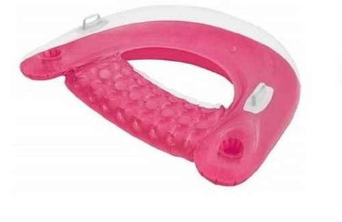 USEDOPEN BOX Rare HTF PINK Color New INTEX Sit N Float Inflatable Pool Raft Chai
