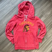 Hurley USC Trojans Red Slim Fit Full Zip Up Hoodie Sweatshirt M