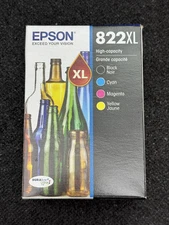 Epson 822XL Ink Cartridges Black Cyan Yellow Magenta Exp.2027 *Genuine*Sealed*
