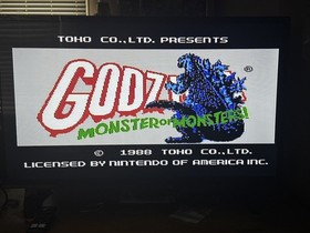 Godzilla & Godzilla 2 Nintendo Nes Cleaned/Tested