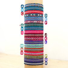 Woven Handmade Boho Slim Bracelet, Woven Textile, Friendship Bracelet, Stacking
