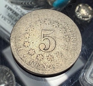 Shield Nickel Dateless 5C Coin