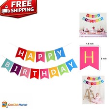 Portable Colorful Happy Birthday Banner - Perfect for Parties of All Ages