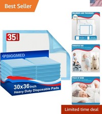 Disposable Bed Pads 30" x 36" 35 Count Super Absorbent Underpads, Chux Thicke...