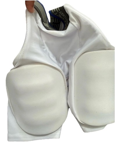 Youth Football Padded Compression Shorts White YM Hip Thigh Pads