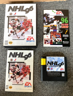NHL 96 Sega Genesis + Instruction Manual & Insert Booklet COMPLETE IN BOX