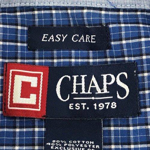 Chaps Easy Care Button Down Shirt Men's Size XL Plaid Short Sleeve Woven Casual - Picture 8 of 10