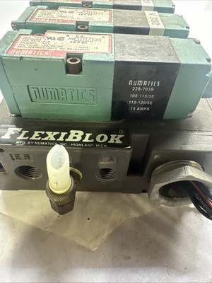 Numatics FlexiBlok 9 Valve Pneumatic Manifold Stack 081SA400K Used
