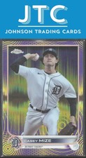 2022 Topps Chrome Sonic Casey Mize Purple/Yellow Sonic Pulse Detroit #024/299
