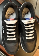 NASA Capsule/Captain Black Leather/Suede Low Top Lace-Up Athletic Sneaker - RARE - Image 5