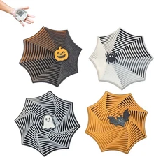 Stress-Relieving Visual Bat-Engraved Fun Safe-To-Use Spider Web Twist Fidget Toy