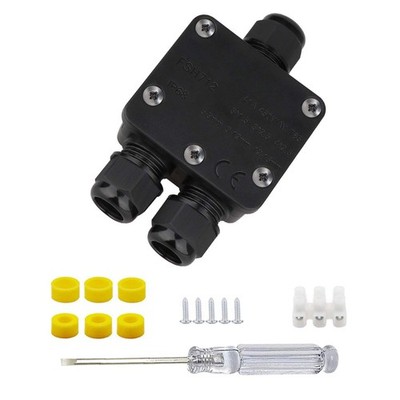 Waterproof Junction Box 3 Way, IP68 Outdoor Cable Connector for 515mm Wire