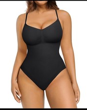 Women's Seamless Tummy Control Body Shaper Shapewear with Butt Lifter  Black M/L