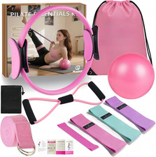 Pilates Equipment 15" Pilates Ring Plus, Pilates Kit for Home Workouts, Pilates