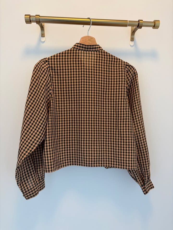 Vintage Gingham Button Down from Berlin Size S - image 4