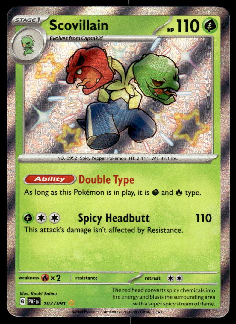 Pokemon TCG Paldean Fates #107/091 Scovillain NM