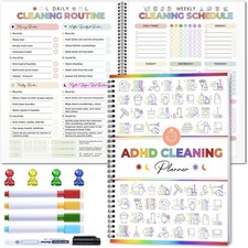 Adhd Cleaning Planner - Reusable Adhd Cleaning and Organizing Planners Adhd C...